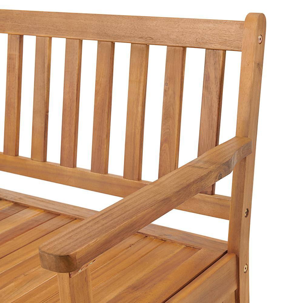 Londonderry 47" Acacia Wood Outdoor Storage Bench