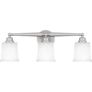 Cecilia 24 in. 3-Light Brushed Nickel Vanity Light