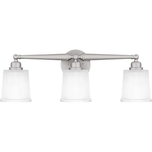Quoizel Cecilia 24 in. 3-Light Brushed Nickel Vanity Light