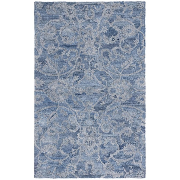 Anatolia Blue/Gray 8 ft. x 10 ft. Traditional Garden Area Rug
