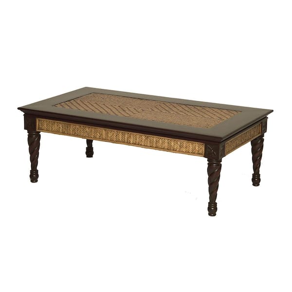 Padma's Plantation Trinidad 27 in. Natural Antique Standard Rectangular Hardwood Coffee Table