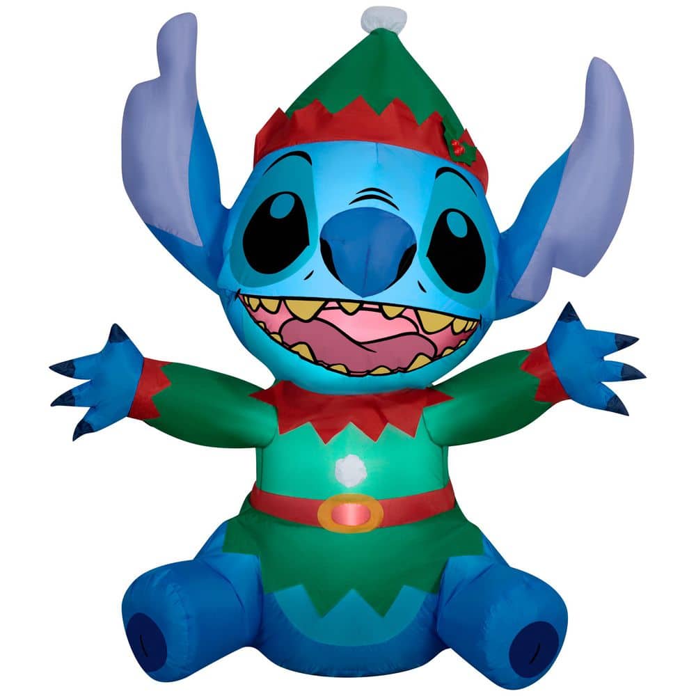 4.5 ft. Tall 4 ft. Wide Stitch as Elf Christmas Inflatable price history on PriceWatchPro