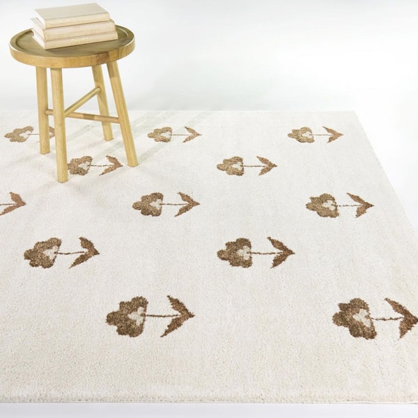 Harmony Beige/Tan 8 ft. x 10 ft. Floral Farmhouse Area Rug