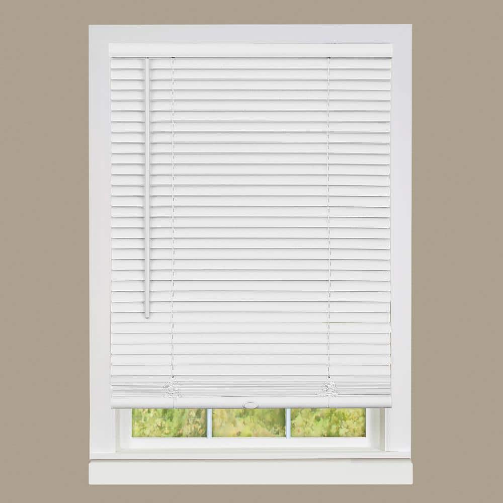 Designer's Touch White Cordless Light Filtering Vinyl Blind With 1 In ...