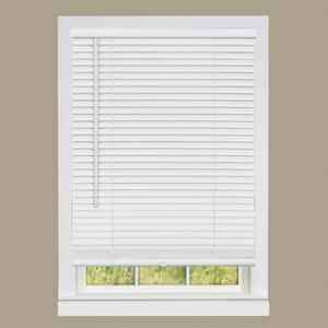 White Cordless Light Filtering Vinyl Blind with 1 in. Slats 24 in. W x 64 in. L