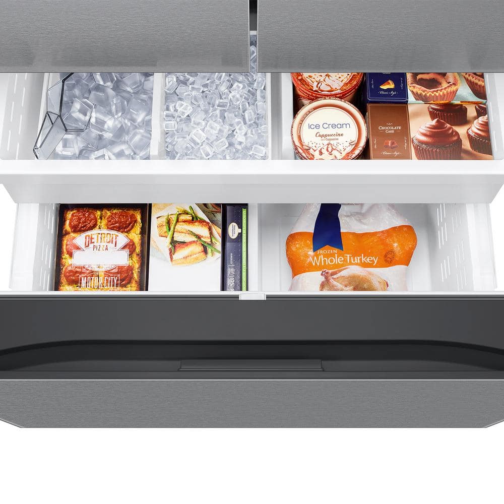 26.5 Cu Ft Stainless Steel Smart French Door Refrigerator with Ice Maker