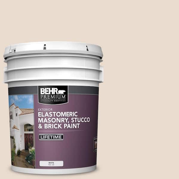 5 gal. #OR-W11 White Mocha Elastomeric Masonry, Stucco and Brick Exterior Paint