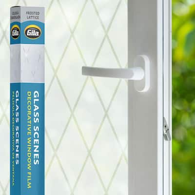 36 in. W x 78 in. L Glass Scenes Frosted Lattice Decorative Frost Window Film