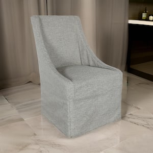 Gray Polyester Metal Frame Dining Chair