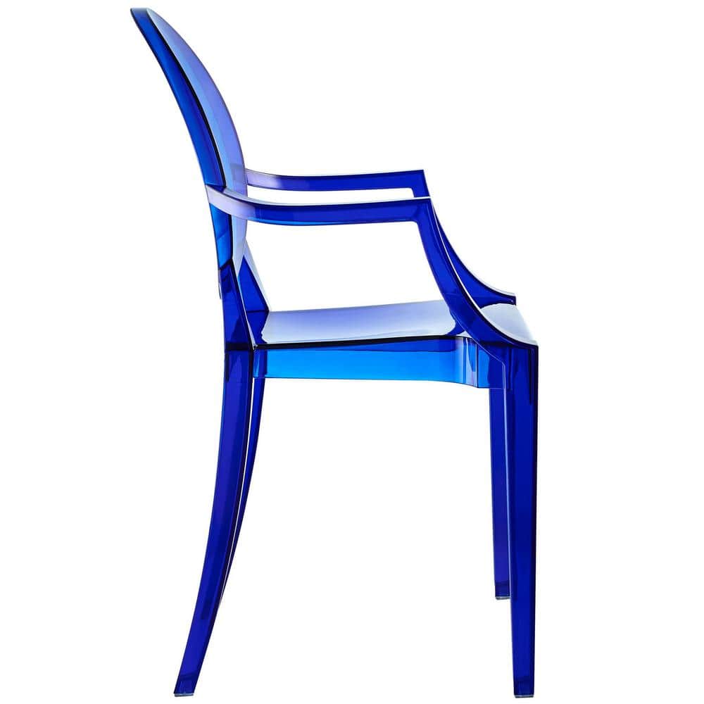 Aqua Breeze Transparent Plastic Arm Chair