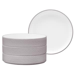 Colortex Stone Taupe 7.5 in. Porcelain Deep Plates, (Set of 4)