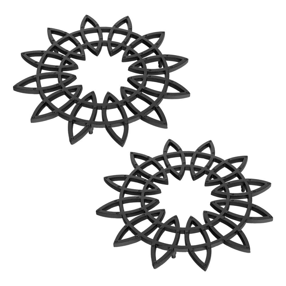 Flower Series 1-Tier Black Powder-Coat Wrought Iron Flower Plant Stand (12 in. H W) price history on PriceWatchPro