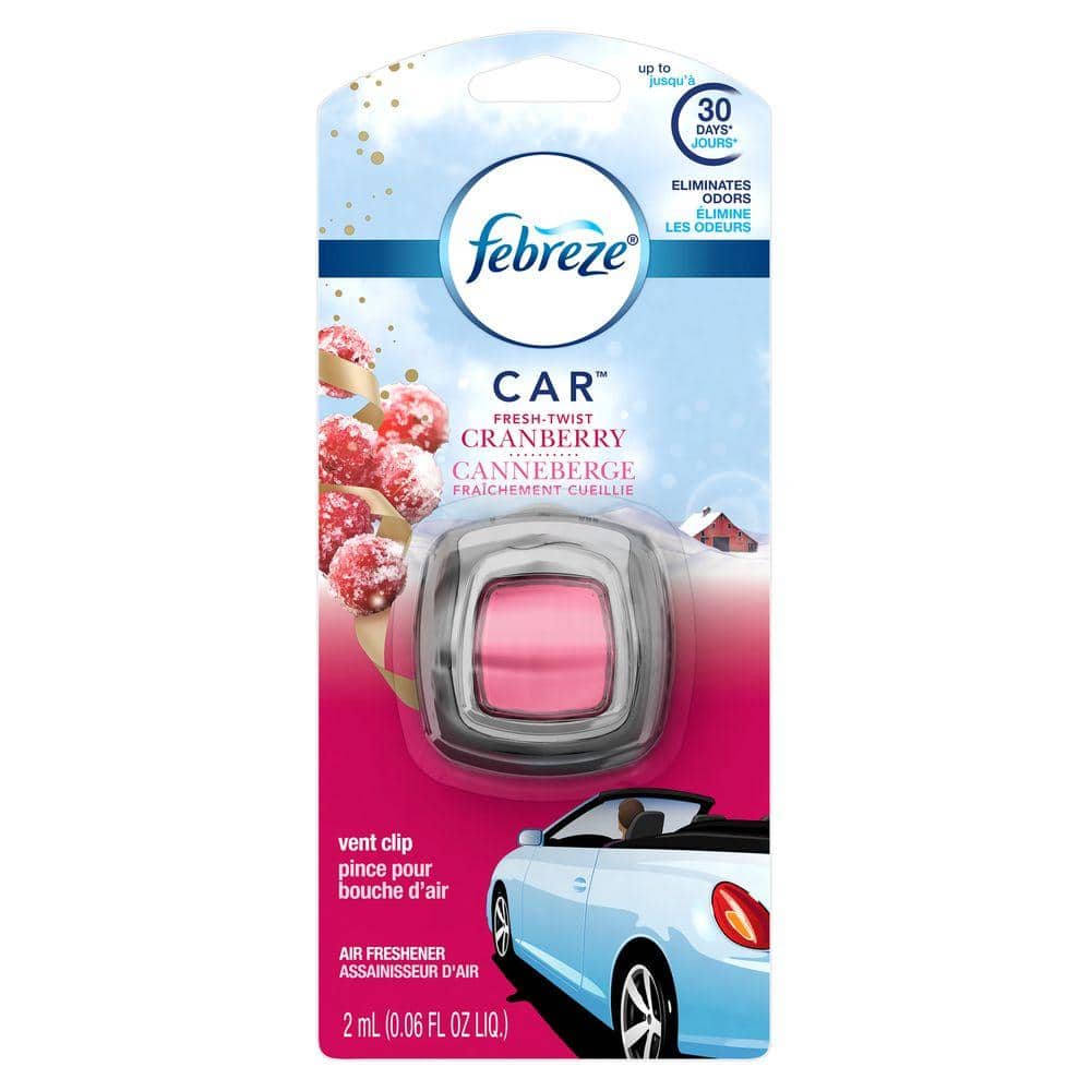 Febreze 0.06 oz. Fresh Twist Cranberry CAR Vent Clip Air Freshener