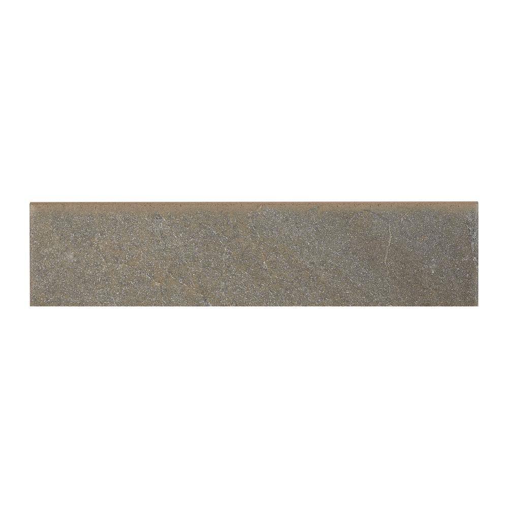 Ayers Rock Rustic Remnant 3 in. x 13 in. Glazed Porcelain Bullnose Floor an