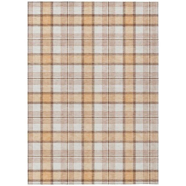 Chantille Machine Washable Indoor/Outdoor Abstract ACN1052 Peach 3 ft. x 5 ft. Area Rug
