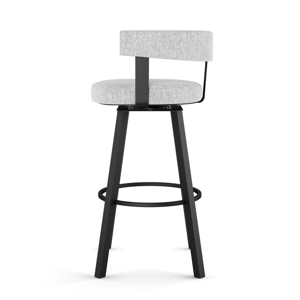 Urban Swivel Counter Stool in Grey White and Black Metal