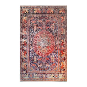 Copley Brown 7 ft. 6 in. x 9 ft. 6 in. Oriental Medallion Modern Polyester Area Rug