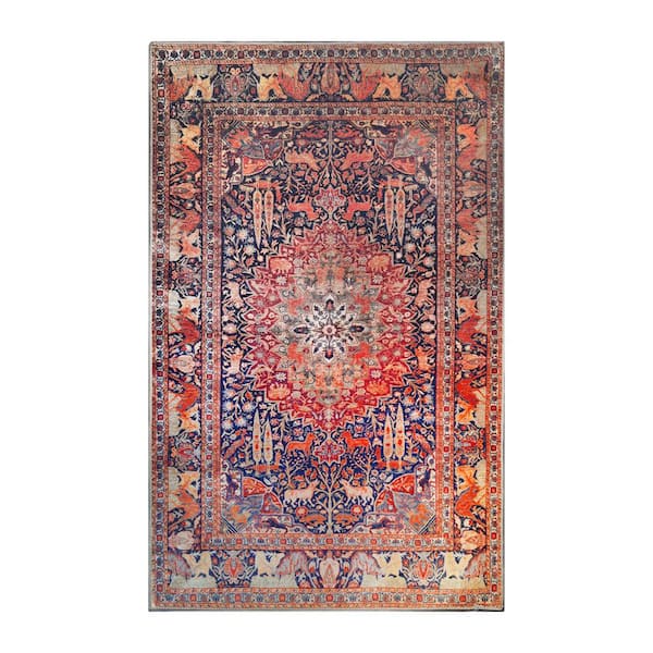 SUPERIOR Copley Brown 7 ft. 6 in. x 9 ft. 6 in. Oriental Medallion Modern Polyester Area Rug