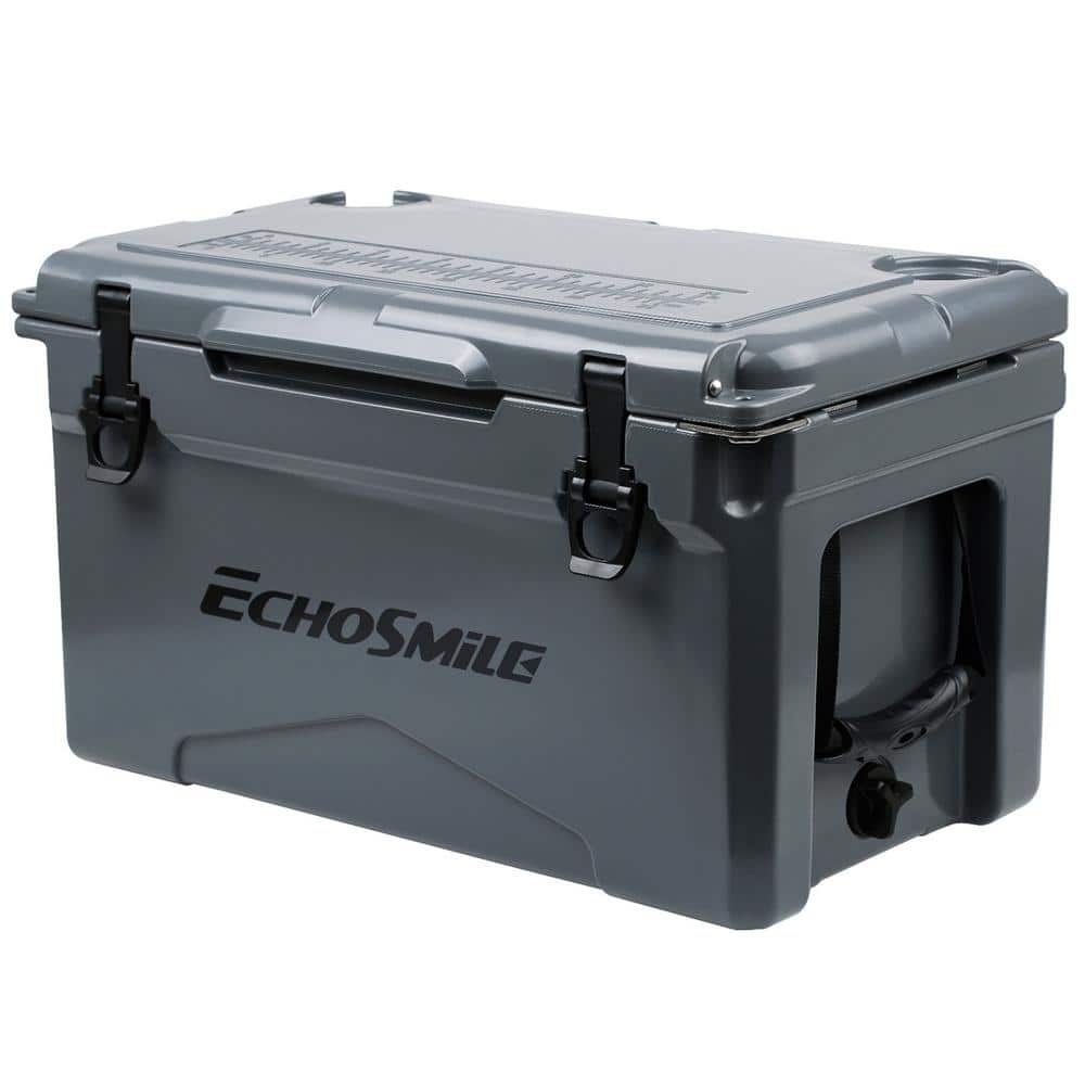 Tunearary 25 qt. Outdoor Gray Insulated Box Cooler with Stretch Lock ...