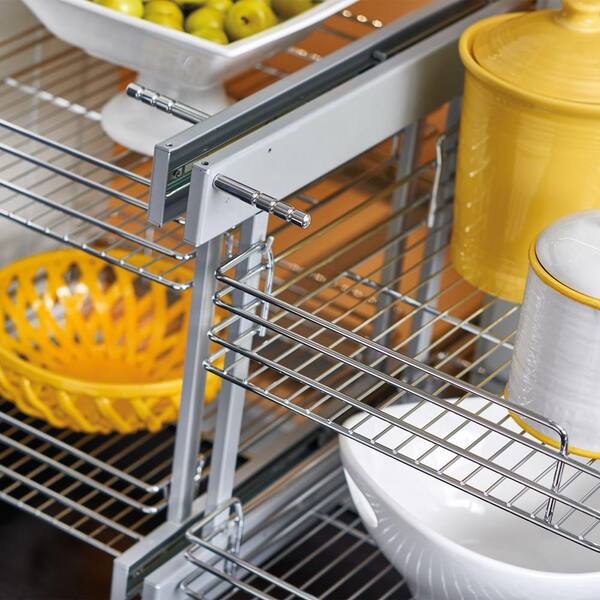 VEVOR 2 Tier 13W x 21D Pull Out Cabinet Organizer, Heavy Duty