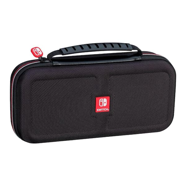 Ahfiwaso Game Traveler OLED Case Ballistic Nylon with Viewing Stand, Handle & Bonus Game Cases Fits Switch & Switch Lite, Black
