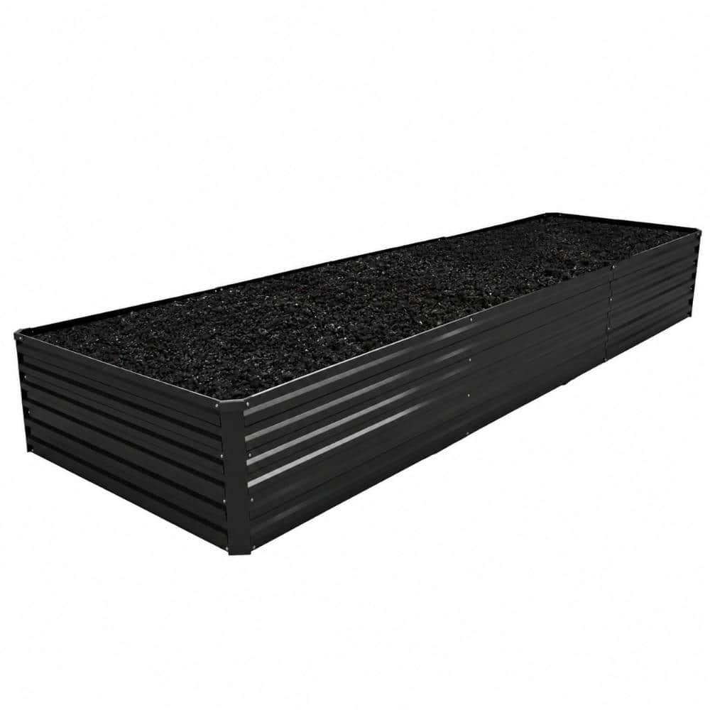 144 in. L x 48 in. W x 18 in. H 72 qts. Galvanized Steel Raised Garden Bed Outdoor Rectangle Black Planter 2-Pack price history on PriceWatchPro