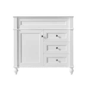 Margaux 36 in. W x 22 in. D x 34.2 in. H Bath Vanity Cabinet Only in White