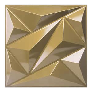 3D Wall Panels Peel and Stick Diamond Pattern in Gold