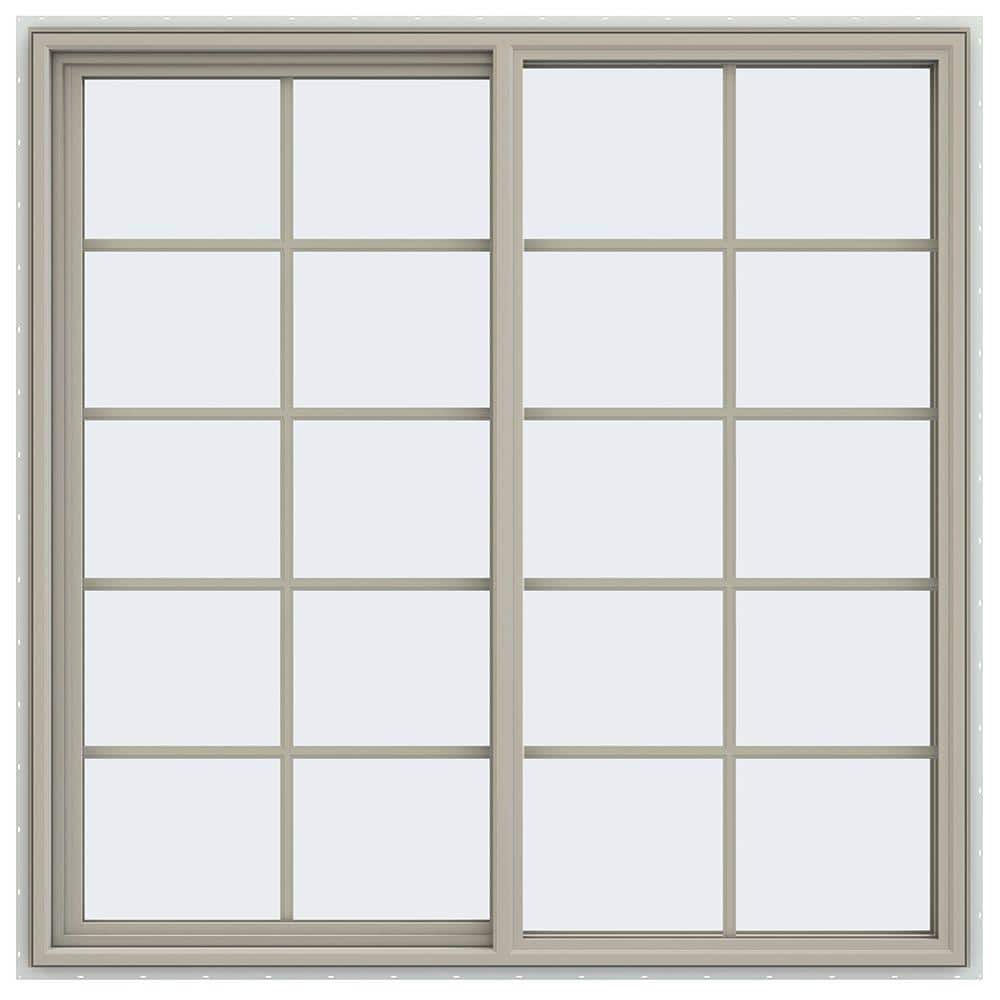 59.5 in. x 59.5 in. V-4500 Series Desert Sand Vinyl Left-Handed Sliding Window with Colonial Grids/Grilles price history on PriceWatchPro