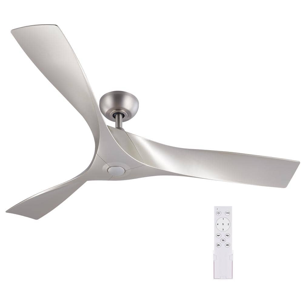 Merra 52 in. Brushed Nickel Ceiling Fan with Remote Control  CFN-1032-NI-BNHD-1 - The Home Depot