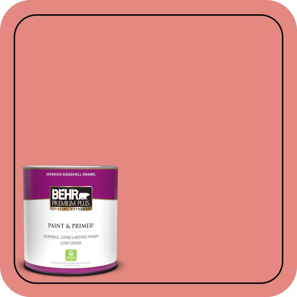 1 qt. #170D-5 Mellow Coral Eggshell Enamel Low Odor Interior Paint & Primer product image for price tracking