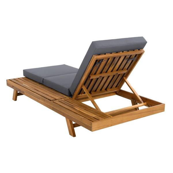 Teak Outdoor Chaise Lounge Set, Space Available On One Side Acacia