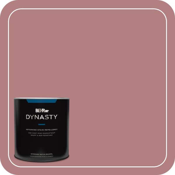 BEHR DYNASTY 1 qt. #T14-15 Minuet Rose Satin Enamel Interior Stain-Blocking Paint and Primer