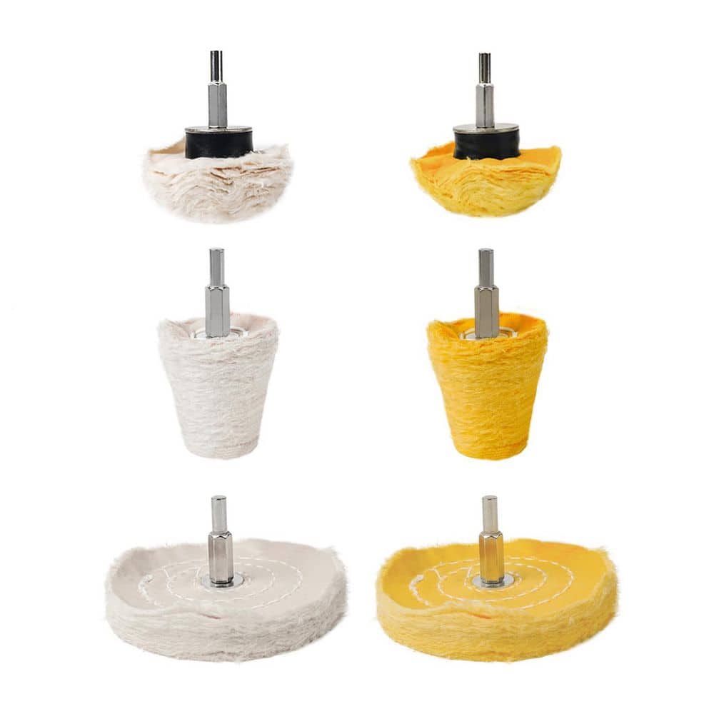 6 Pack Cotton Polishing Wheel Kit with Drill Attachment for Metal Stainless Steel Chrome Plastic Ceramic Glass Polishing price history on PriceWatchPro
