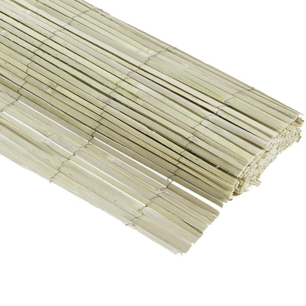 4 ft. x 16.4 ft. Bamboo Slat Garden Fence Natural
