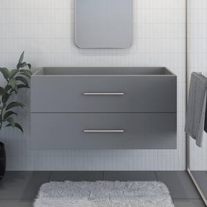 Napa 48 in. W x 22 in. D x 21 in. H Single Sink Bath Vanity Cabinet without Top in Gray, Wall Mounted