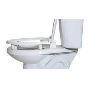 ADA Compliant 3 in. Raised Elongated Closed Front with Cover Toilet Seat in White