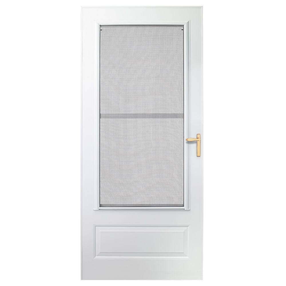 EMCO 300 Series 32 in. x 80 in. White Universal TripleTrack Storm Door