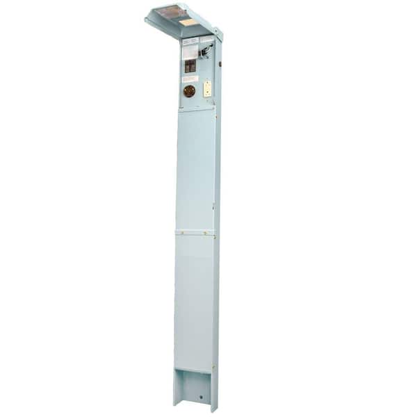 RV Lighted Earth Buried 1 Space Unmetered 70Amp Pedestal 120/240V with 30/20 Amp GCFI Protected Receptacles (U041CP6L10)