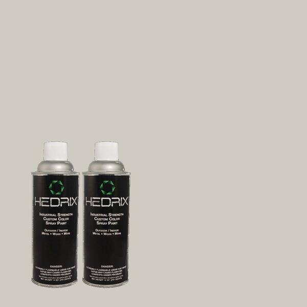 Hedrix 11 oz. Match of 3B52-2 Brittany Gray Low Lustre Custom Spray Paint (2-Pack)