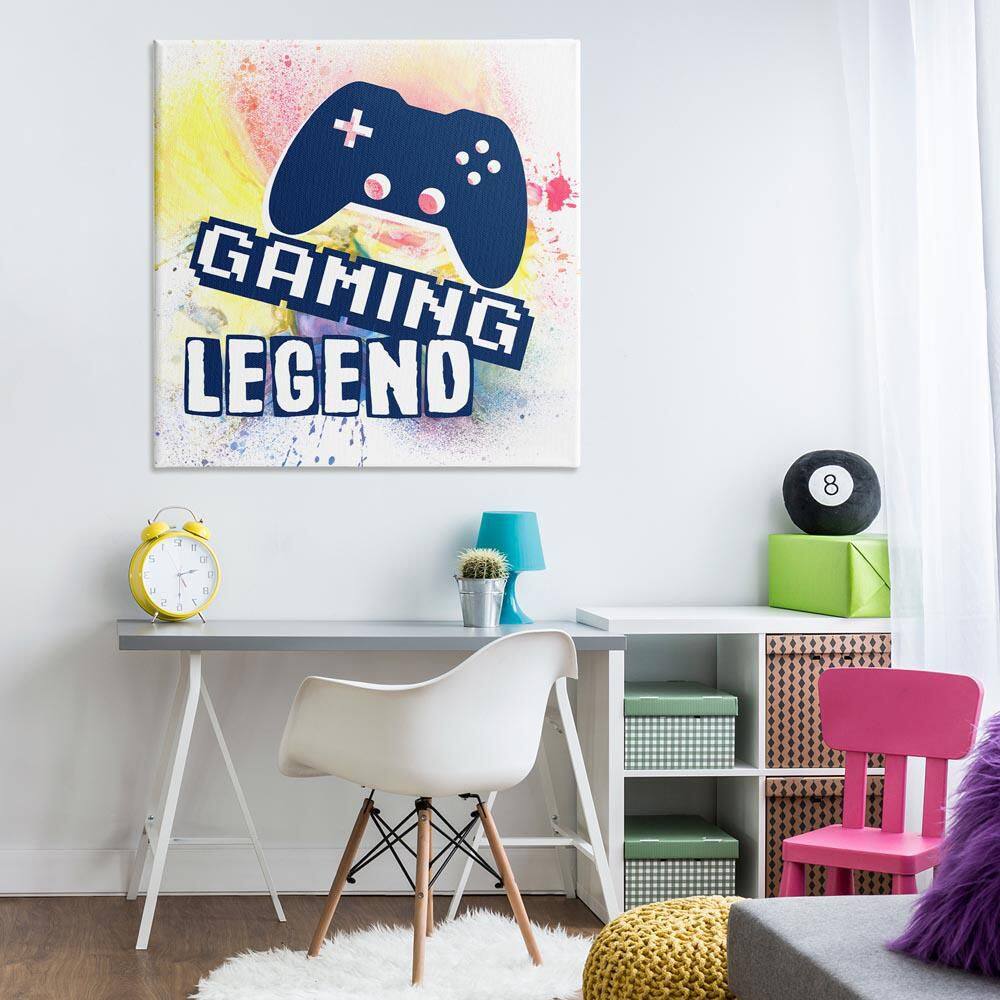 Gaming Legend Modern Splatter by Marcus Prime Unframed Typography Graphic Art Print 36 in. x 36 in. price history on PriceWatchPro