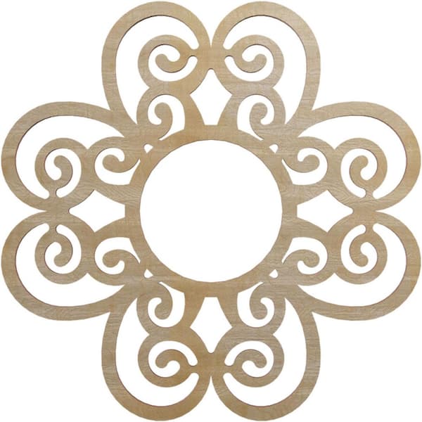 0.25 in. x 5.5 in. x 16 in. Wood Medallion Moulding