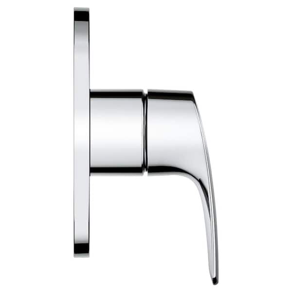 Eurosmart 1-Handle Pressure Balance Valve Trim Kit in StarLight Chrome with Cartridge (Valve Not Included)