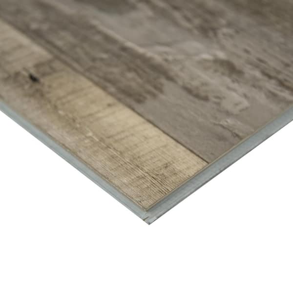 A&A Surfaces Driftwood 20 MIL x 9 in. x 60 in. Waterproof Click 