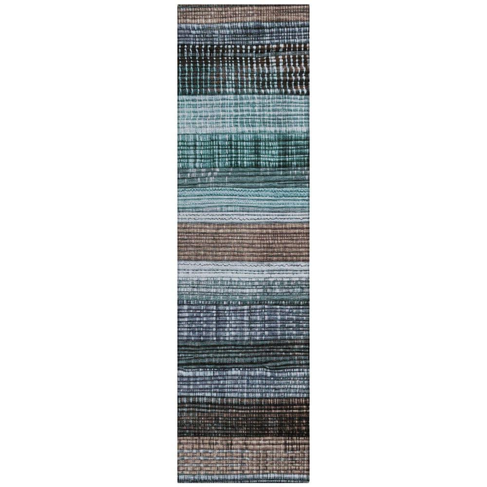 Chantille Machine Washable Indoor/Outdoor Abstract ACN1873 Teal 2 ft. 3 in. x 7 ft. 6 in. Runner Rug price history on PriceWatchPro
