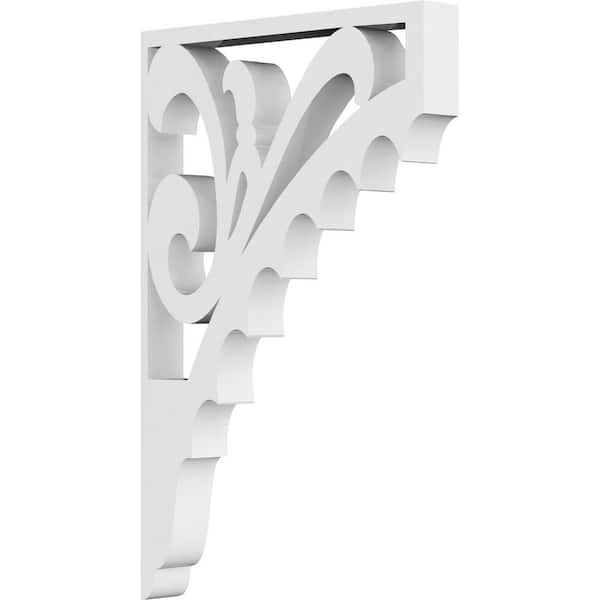 Ekena Millwork 5/8 in. W x 7 in. H x 4-1/2 in. D PVC Genova Bracket