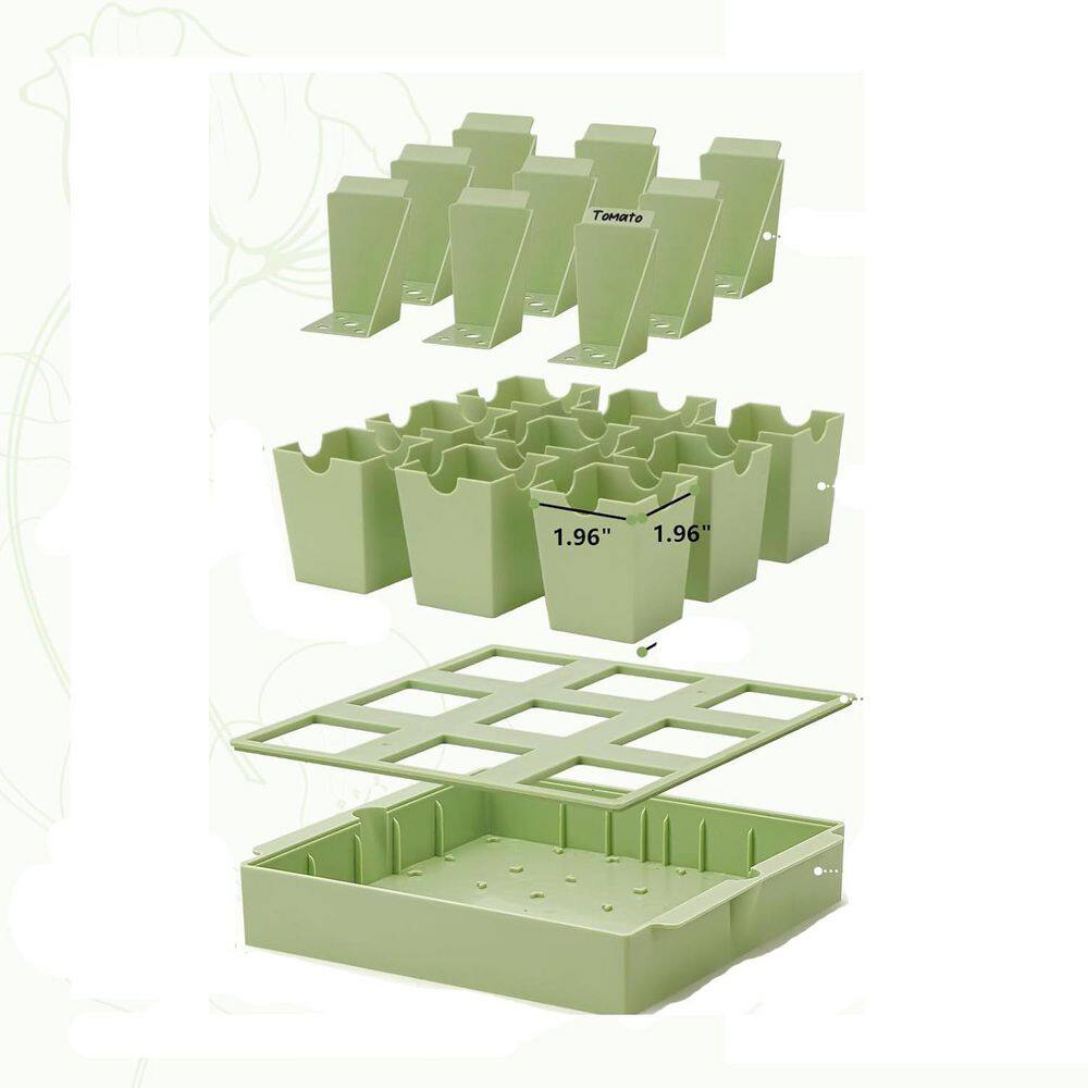 Seed Starter Tray Dual-Purpose Handles Extra-Thick Reusable Germination Kit Indoor Outdoor Greenhouse