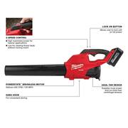 M18 FUEL 120 MPH 450 CFM 18-Volt Lithium-Ion Brushless Cordless Handheld Blower Kit with M18 FUEL Hedge Trimmer(2-Tool)