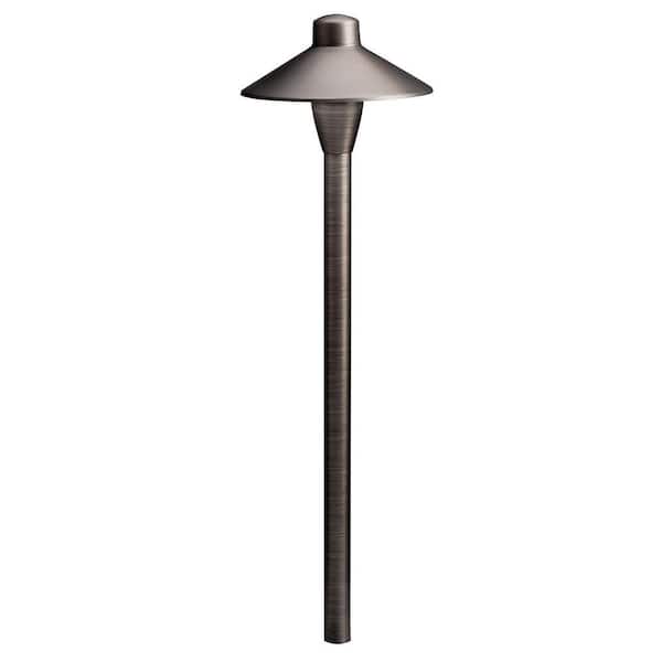 KICHLER Low Voltage 6.75 in. Centennial Brass Hardwired Weather Resistant Path Light with No Bulbs Included