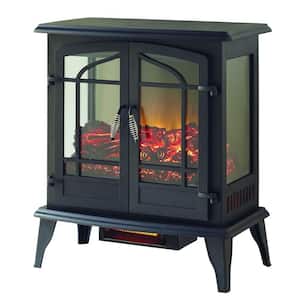 Legacy 1,000 sq. ft. Panoramic Infrared Electric Stove in Black
